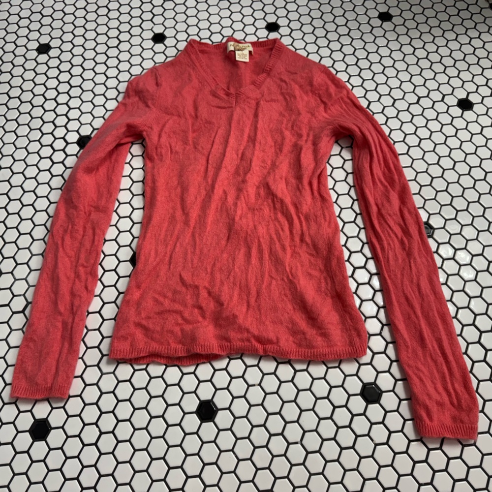Peck & Peck Coral Long Sleeve cashmere sweater size small